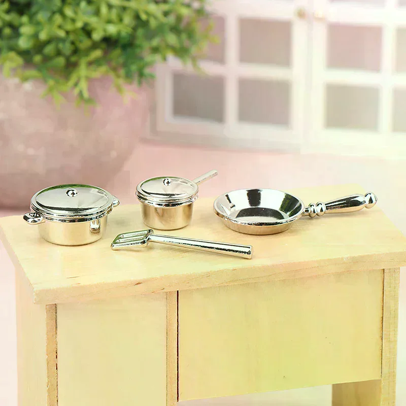 /Cna/Dollhouse Mini Kitchenware Model Dollhouse Kitchen Pot Spatula Decorations Cooking Toys Accessories 1/12