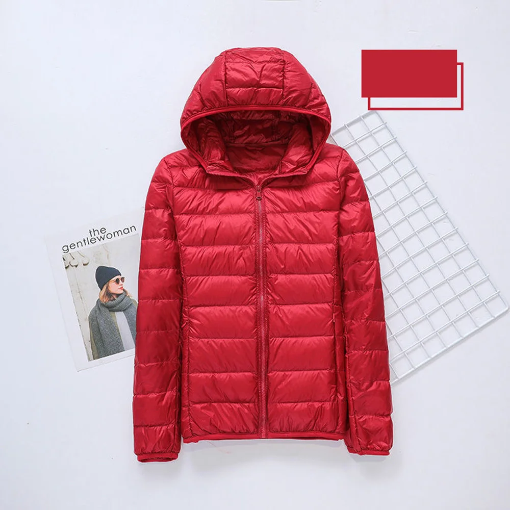 Down jacket ladies 2024 new short thin thick warm slim Korean white duck down Can be worn in plus size inside L To 6XL 7XL 8XL