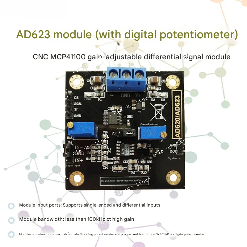 Image 4: Module AD623, potentiomètre à commande numérique MCP41100