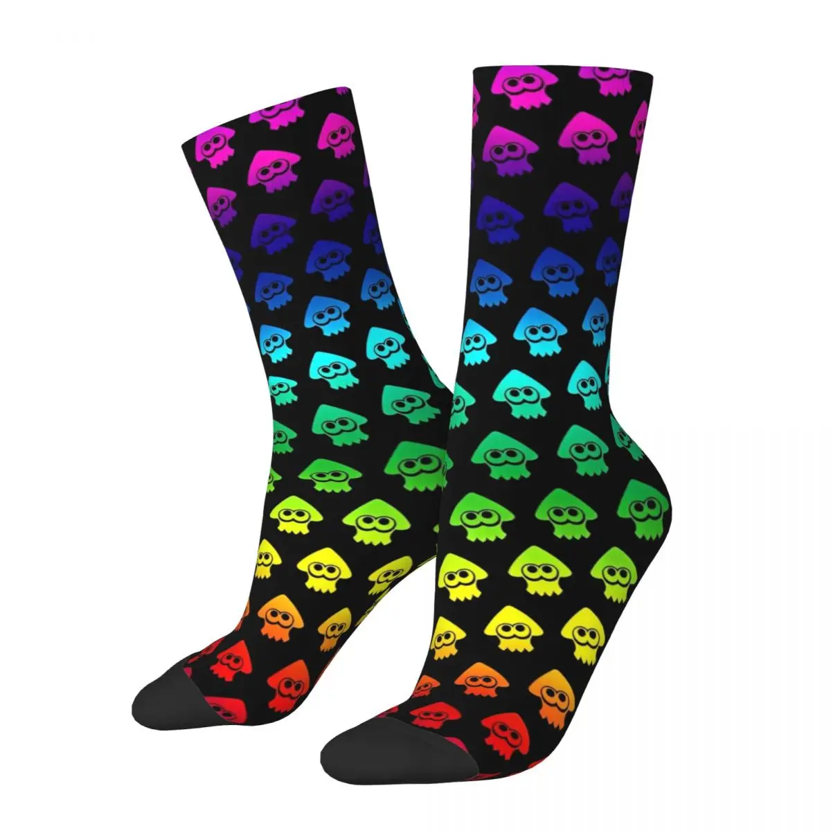 Unisex Men Socks Rainbow Splatoon Video Game Stockings Spring Korean Breathable Socks Graphic Cycling Anti Slip Socks