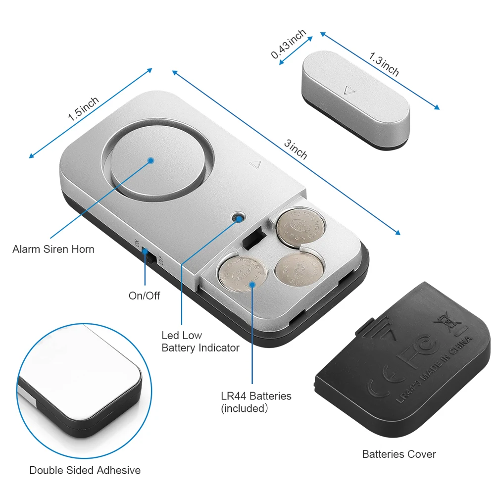 WSDCAM ประตูหน้าต่างปลุก120dB Loud ประตูบ้านเด็กป้องกันความปลอดภัย Window Magnetic Sensor เครื่องตรวจจับ Burglar ชุด