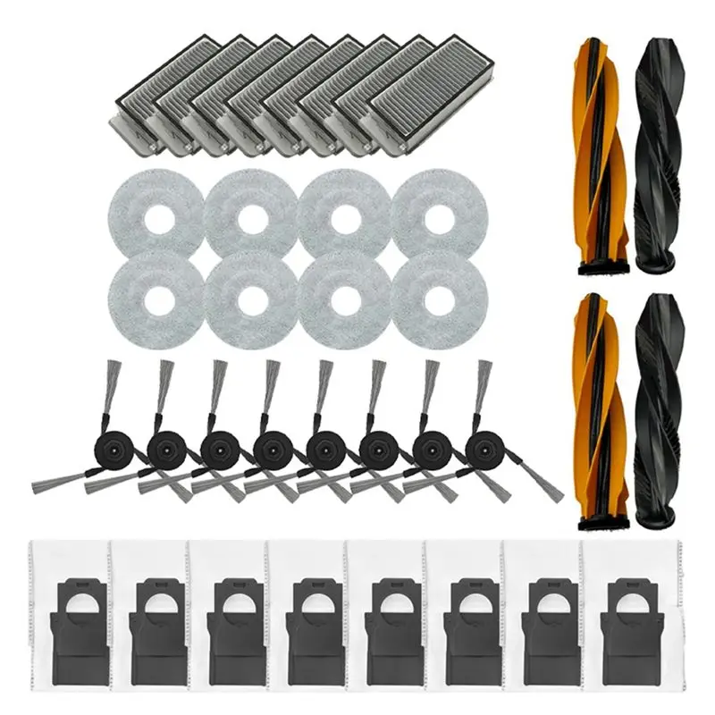 

ABMO, совместимые с Dreame X50 Ultra/S40 Enhanced Edition, детали для пылесоса, основной ролик, боковая щетка, фильтр Hepa, швабра, тканевый мешок для пыли