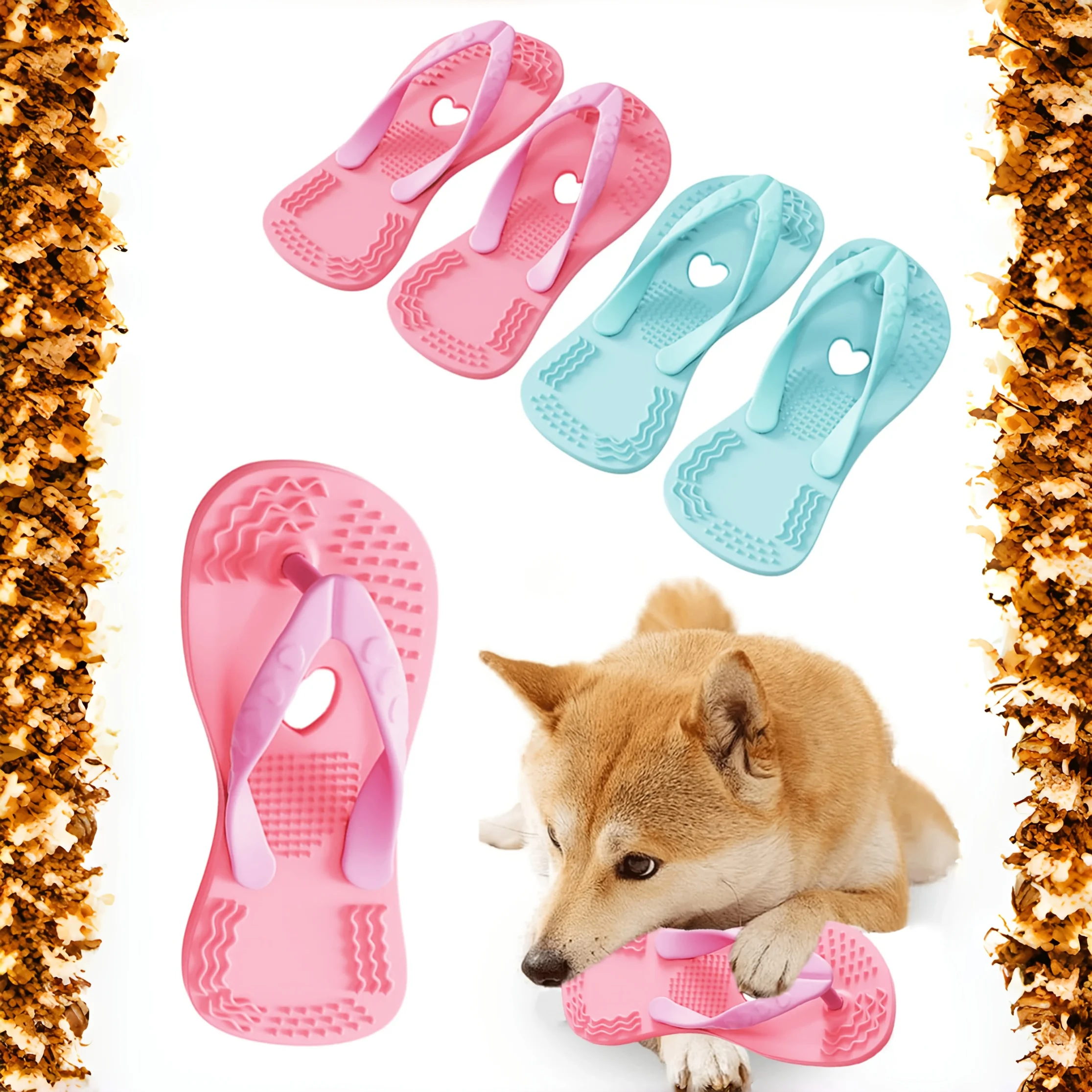 Valentine'S Day Heart-Shaped Slippers Puppies Chew Toys,Soft and Safe,Beneficial for Dental Health,Suitable for Small Dog Breeds