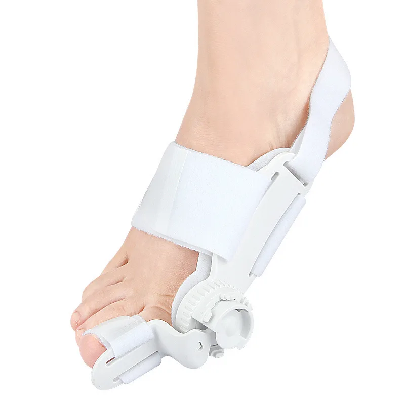 Adjustable Hallux Valgus Corrector Big Toe Separator Bunion Splint Relief Device with Velcro Strap Day Night Use