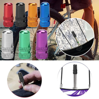 4Pcs/Set Rainbow Color Bicycle Tire Valve Cap Aluminum Alloy Caps for Valves French Valve Cap Bike Tyre Hat MTB Accessories