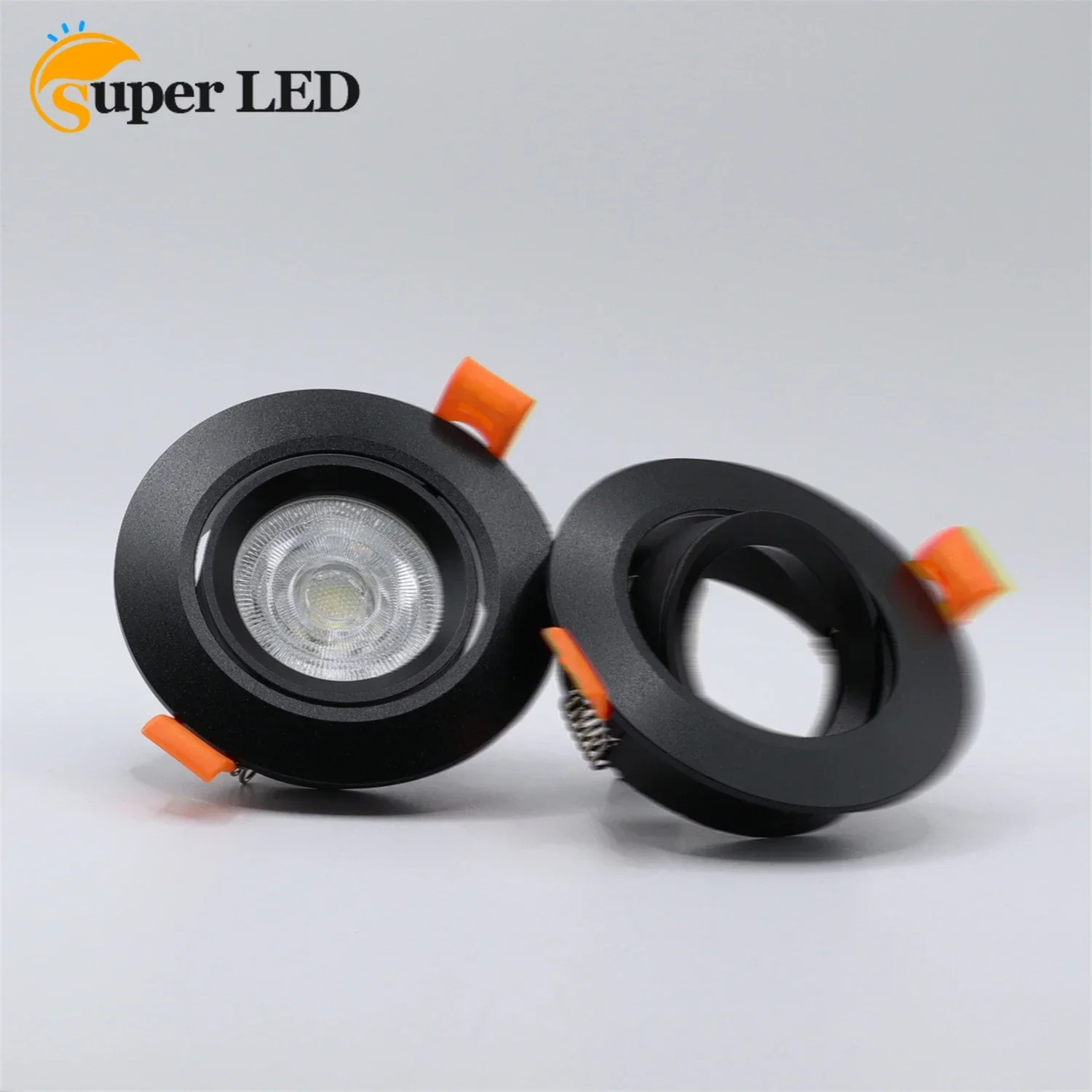 

JOYINLED Hot Selling Round Recessed Ceiling Adjustable Frame Cutout 70mm MR16 GU10 Bulb Fixture Downlight Holder