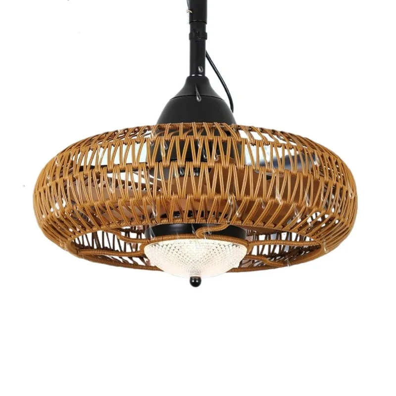 Remote Control Waterproof Outdoor Ceiling Fan with Lights Quiet Patio Garden Porch Backyard Home Lighting Fan