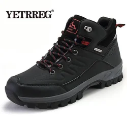 New Winter Men Boots Fur Warm Snow Boots Men Winter Boots Work Shoes Men waterproof Ankle Boots Outdoor Men's Sneakers Footwear