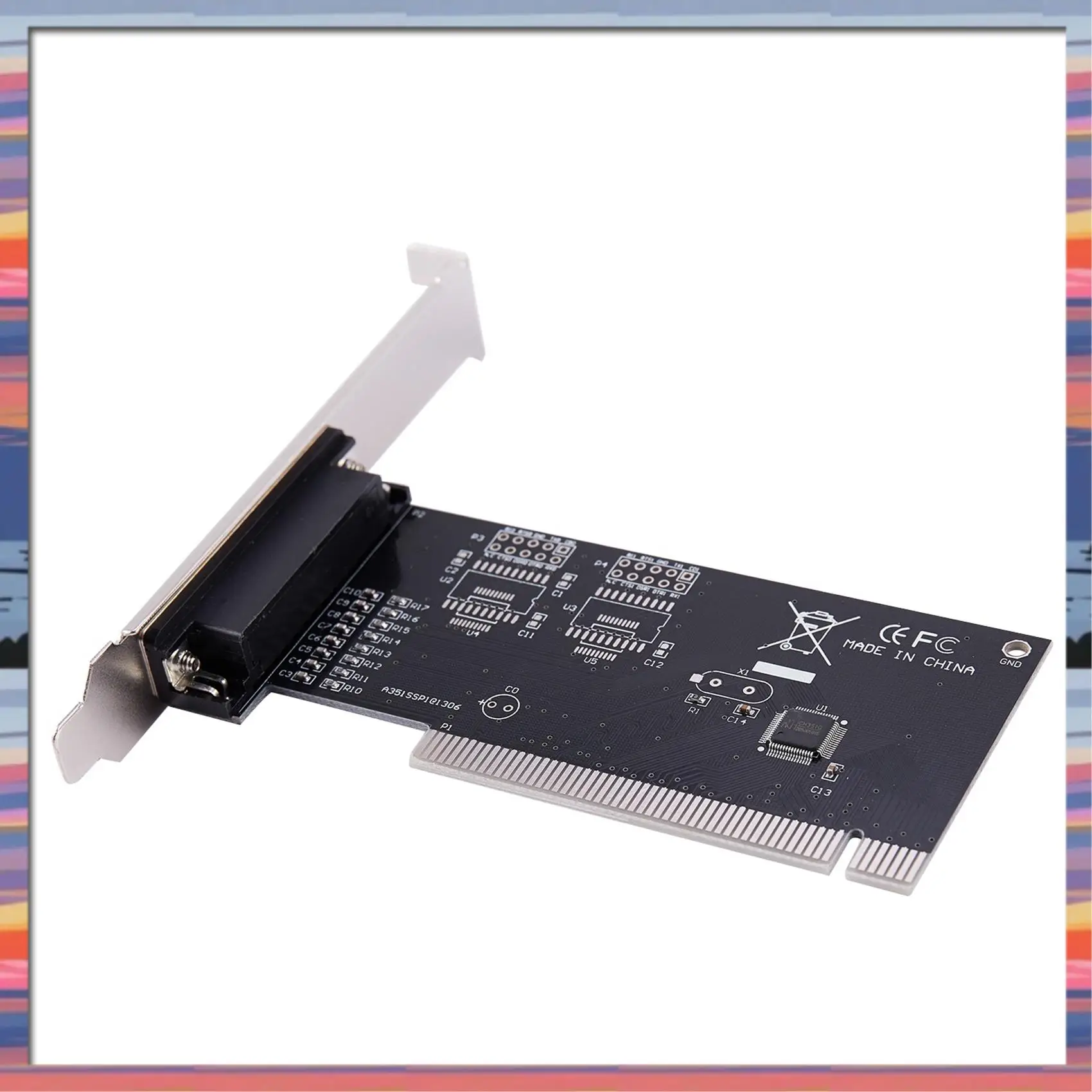 AC18 (مضمون) 2X Pci محول بطاقة التوسعة 25Pin موازي Lpt Pci إلى بطاقة تحكم منفذ الطابعة Db25 الموازية