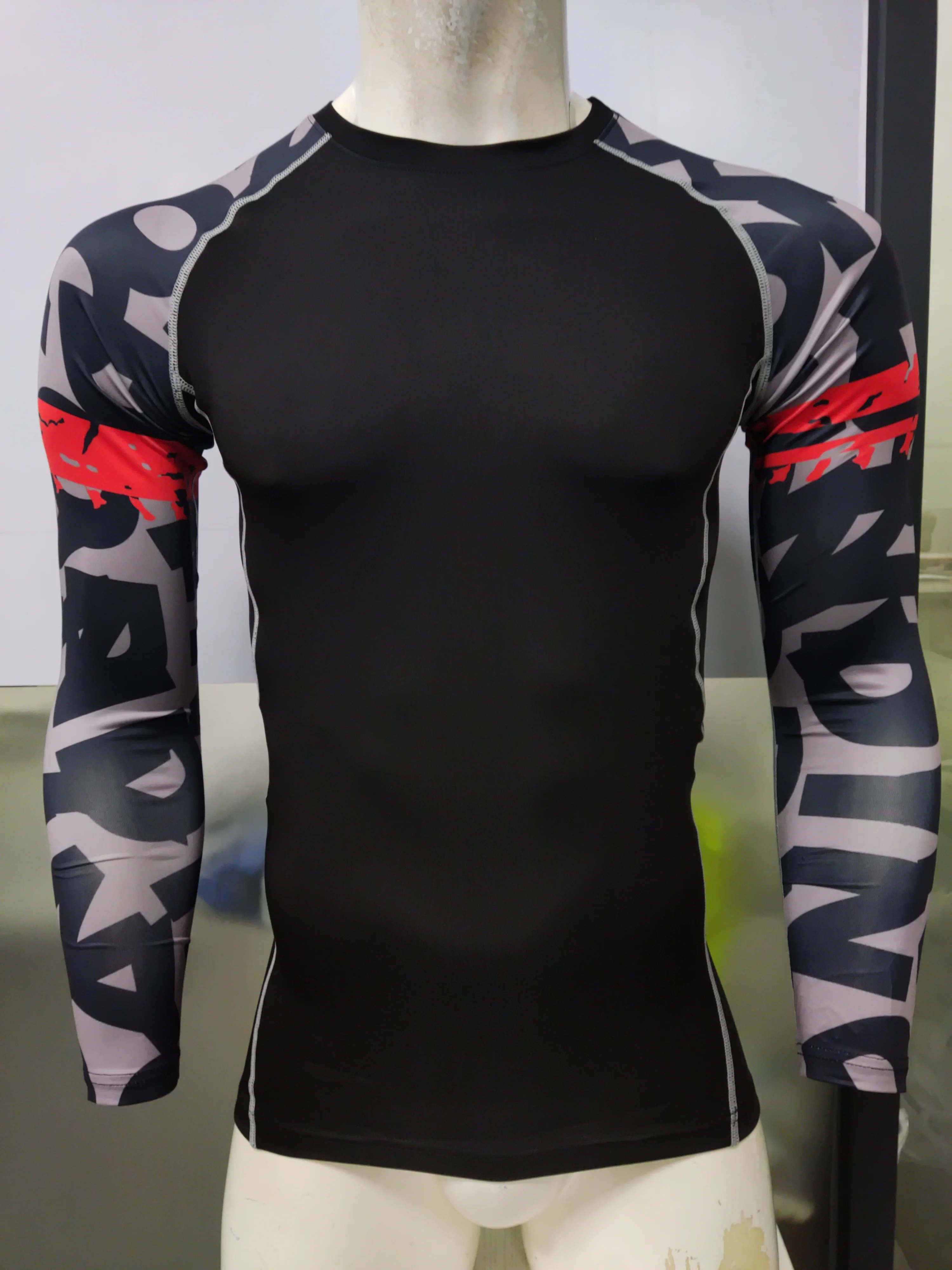 Chie Lundin-Jersey de manga larga para hombre, Jersey deportivo de empalme UPF 50 +, Rashguard, Jiu jitsu gi Bjj Rash Guard, personalizado, ciclismo, Kickboxing