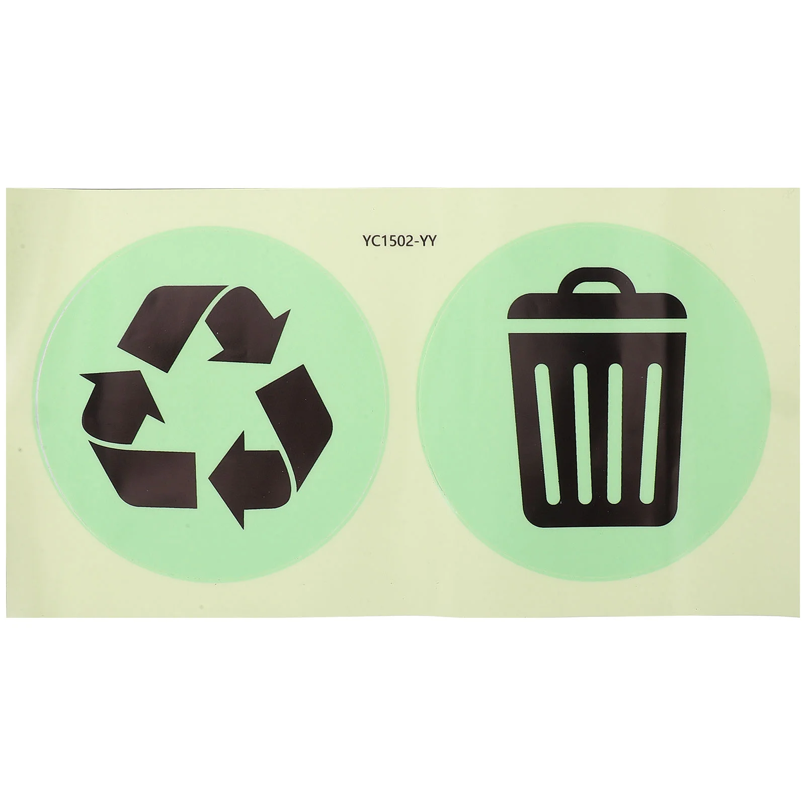 1 Sheet of Recycle Sticker Garbage Sorting Stickers Noctilucous Adhesive Trash Bin Sticker trash and recycle stickers