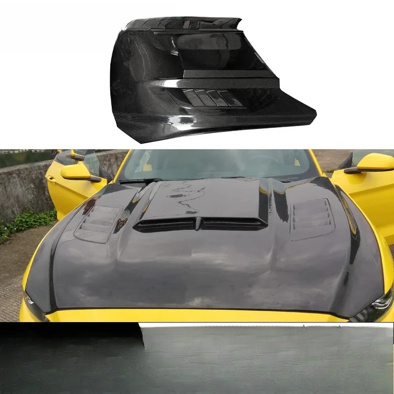 Apply15-17 Ford Mustang Mustang Upgraded Carbon Fiber Hood Secondary Kit Auto Parts