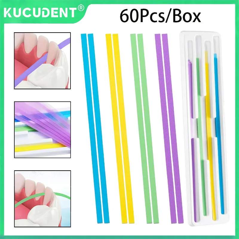 

60 Pcs/Box Dental Polishing Strips Teeth Interdental Resin Surface Grinding Whitening Sanding 4*150mm Dentistry Materials