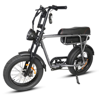 Electric Bike Dual Motor Ebike 48V 18.2Ah Remobable Batteries Electric Bicycle Long Range Electric Bike fat tyre retro design