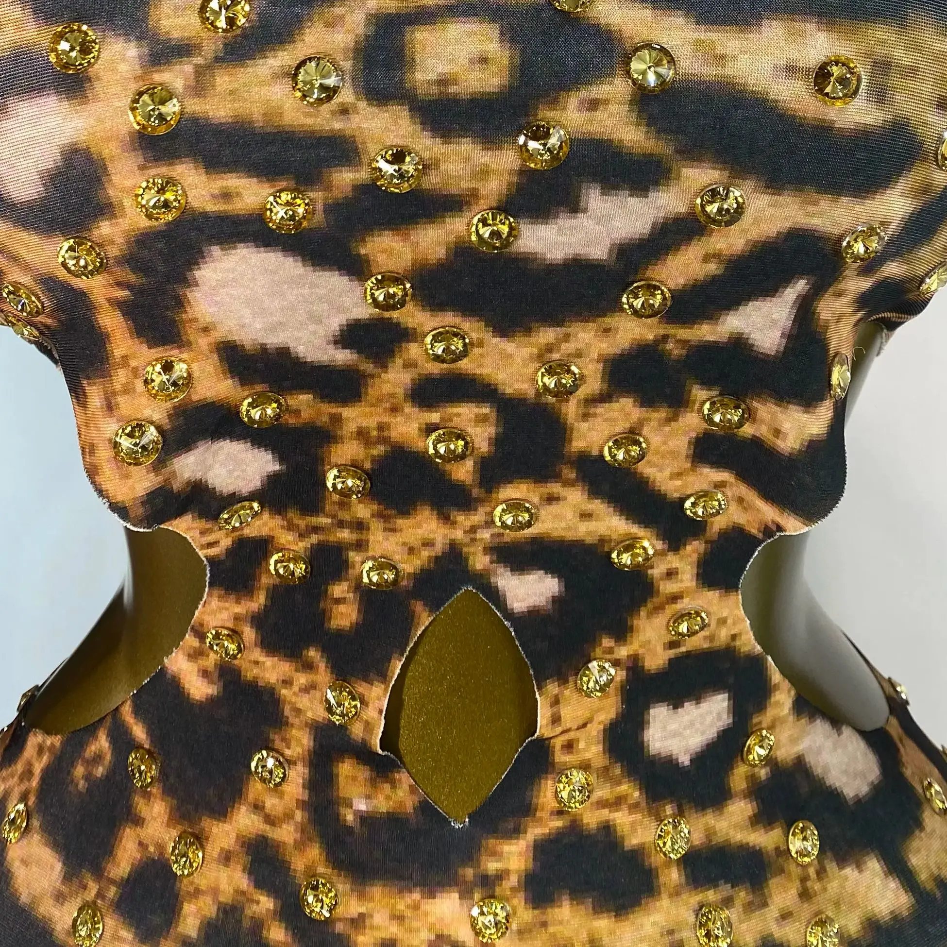 

Комбинезоны для вечеринок с изображением животных, платье с леопардовым принтом, боди для косплея, стразы, вырезанные цирковые сценические костюмы, дропшиппинг, оптовая продажа