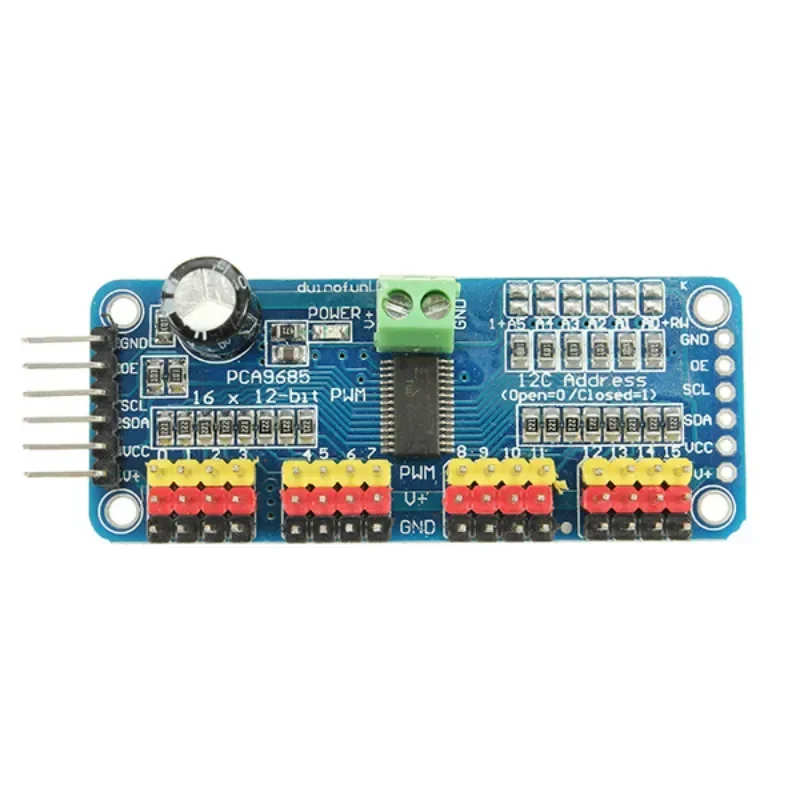 PCA9685 16-Channel 12-bit PWM Servo Motor Driver I2C Module For Arduino Robot