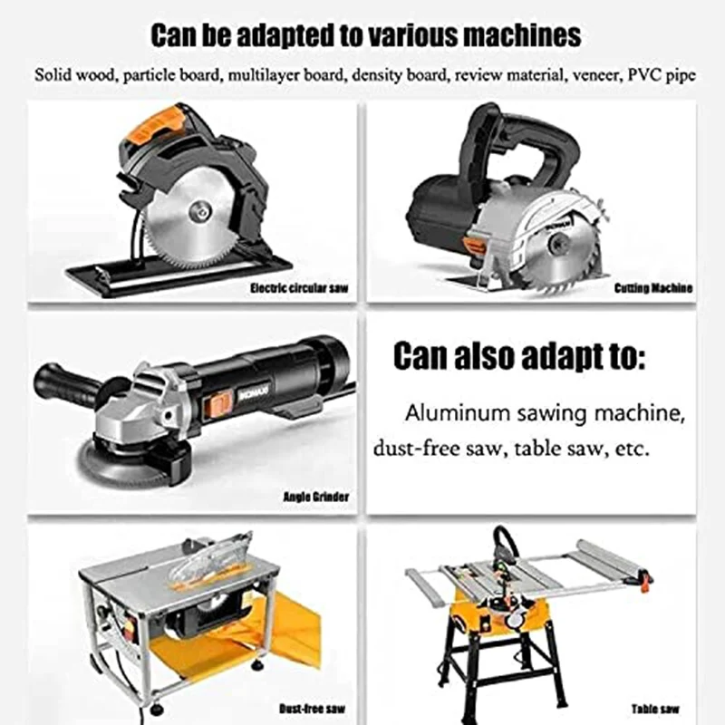 4-10 인치 110-255mm TCT 톱 디스크 목재 플라스틱 금속 용 미니 원형 톱 블레이드 회전 카바이드 절단 도구 40/60 치아