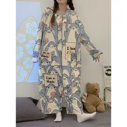 Oversized Pajamas Sets For Women 2024 Summer  Y2K Cartoon Shark Homewear Satin Girl Kawaii Cute Loose Sleepwear Tops and Shorts