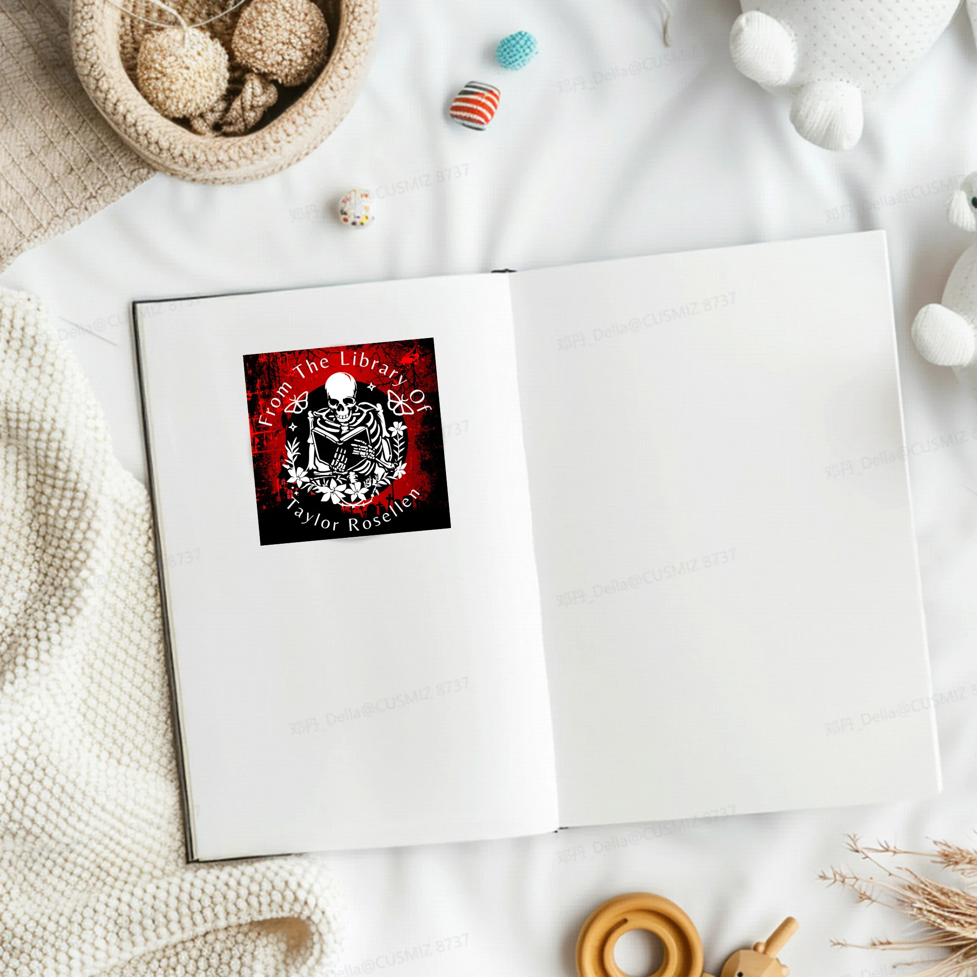 ملصقات مخصصة من ملصقات مخصصة كبيرة الحجم مقاومة للماء ملصقات شعار مخصص مربعة لشعار الشركة وحفلات دجاجة الزفاف