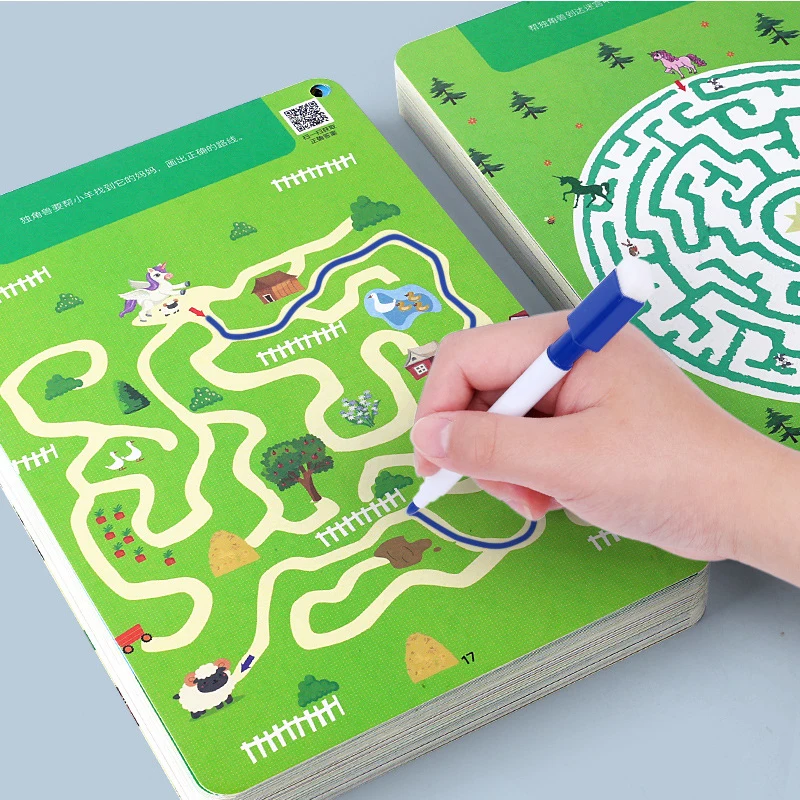 Maze Training Book for Children, Desenvolvimento da Habilidade Cerebral, Kids Learning Activities, Educational Montessori Toys