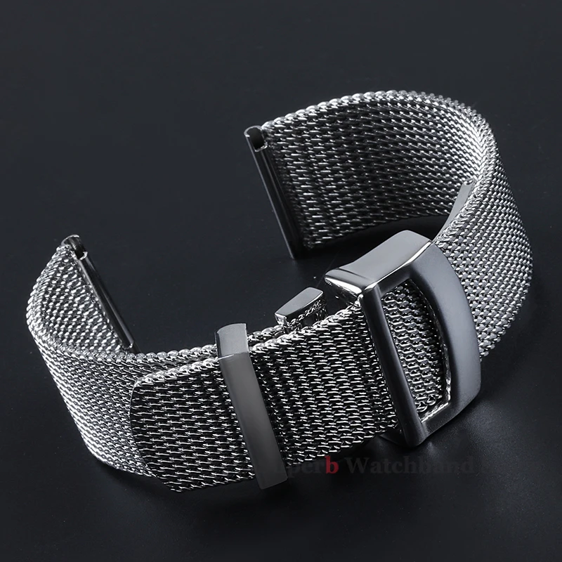 High Quality Stainless Steel Watch Band 20mm 22mm for IWC PORTOFINO PORTUGIESER Milanese Mesh Watch Strap Wristband Accessories