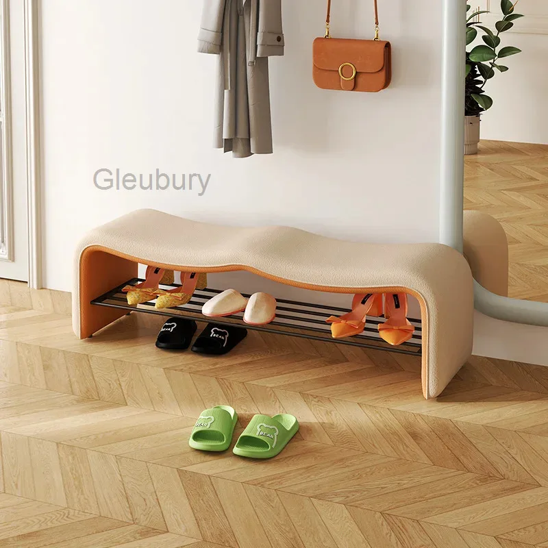 Door Shoe Changing Stool Entrance Home Shoe Placing Stool Bedroom Bed End Stool Long Sofa Stools Entrance Shoe Stools Furniture