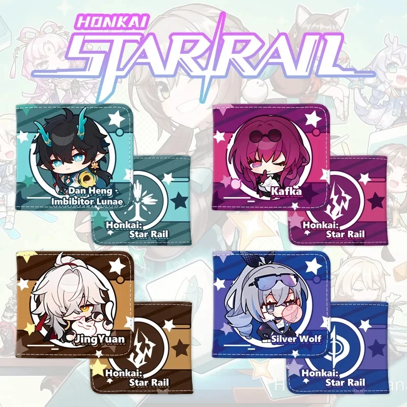 

Аниме игра Honkai: звезда рельс Косплей доктор соотношение Руан Мэй Черный лебедь сверкающие Huohuo Jing Liu Merch кошелек сумка для денег подарки