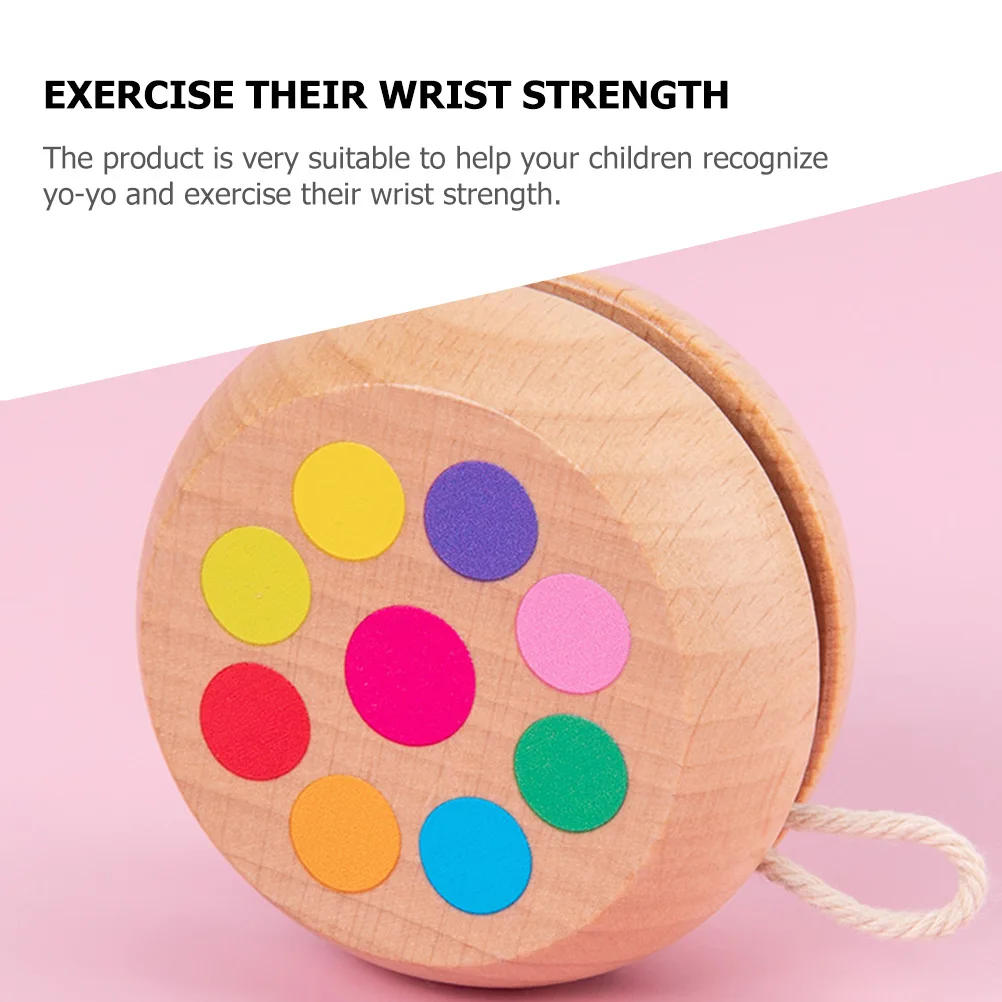

Beech Yo-yo Parent-child Interaction Toy Wooden Sports Small and Exquisite Kids Yoyo Educational Toys Convenient for Children