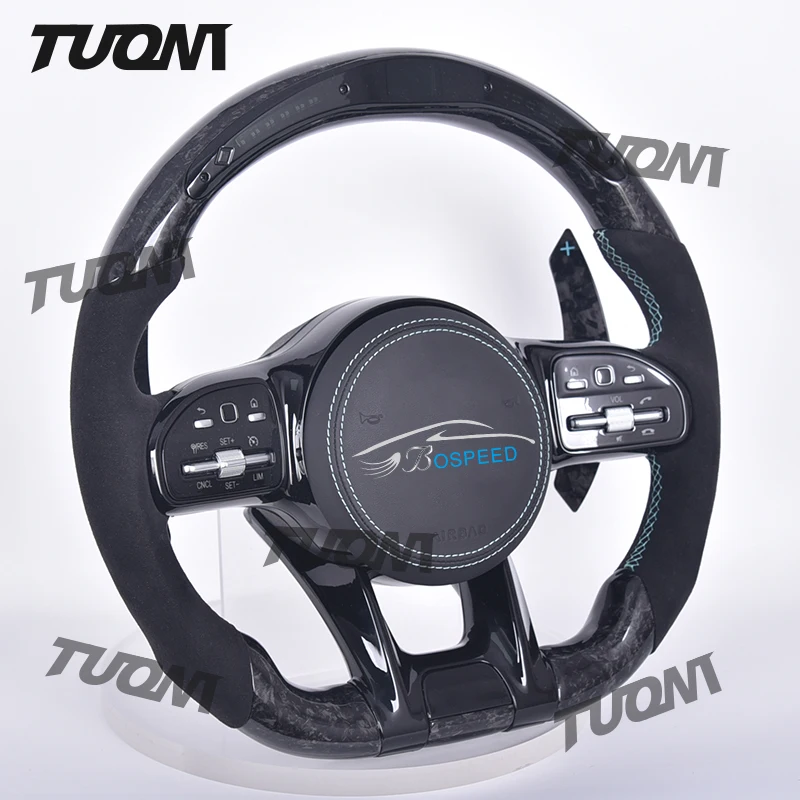 For Mercedes Benz E200 W167 GT W190 C10 GLC 63 S E55 ES 124 GL550 C250 S350 C350 E350 Forged Carbon Fiber Steering Wheel