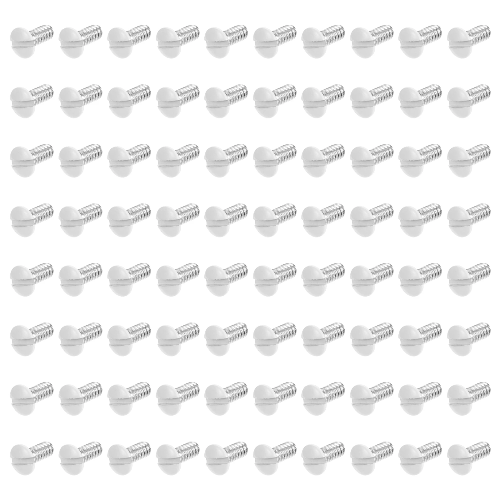 

Thread Oval White Head Milled Slot Replacement Wall Plate Screws Outlet Covers Parts Durable Wear-Resistant Upgraded Look