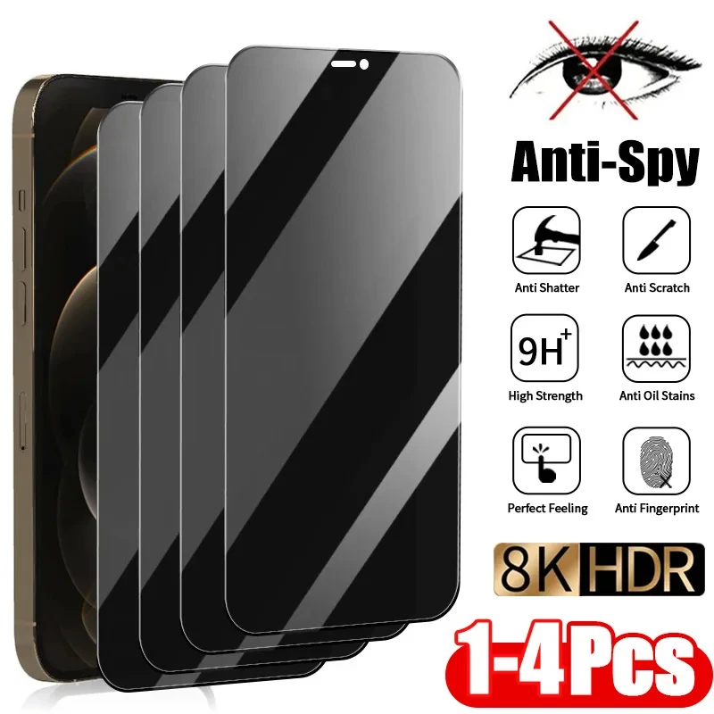 Anti Spy Tempered Glass For Oppo Reno 5Z 8Z 8T 7 4 Lite Realme Naezo 10A 20A 11 3T 6S C11 C15 C51 C30S Privacy Screen Protector