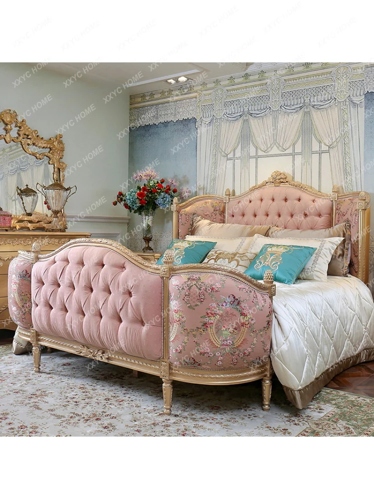 Furniture European Court Bed Master Bedroom 1.8M Double Marriage Bed Luxury High-End Bedroom Bed