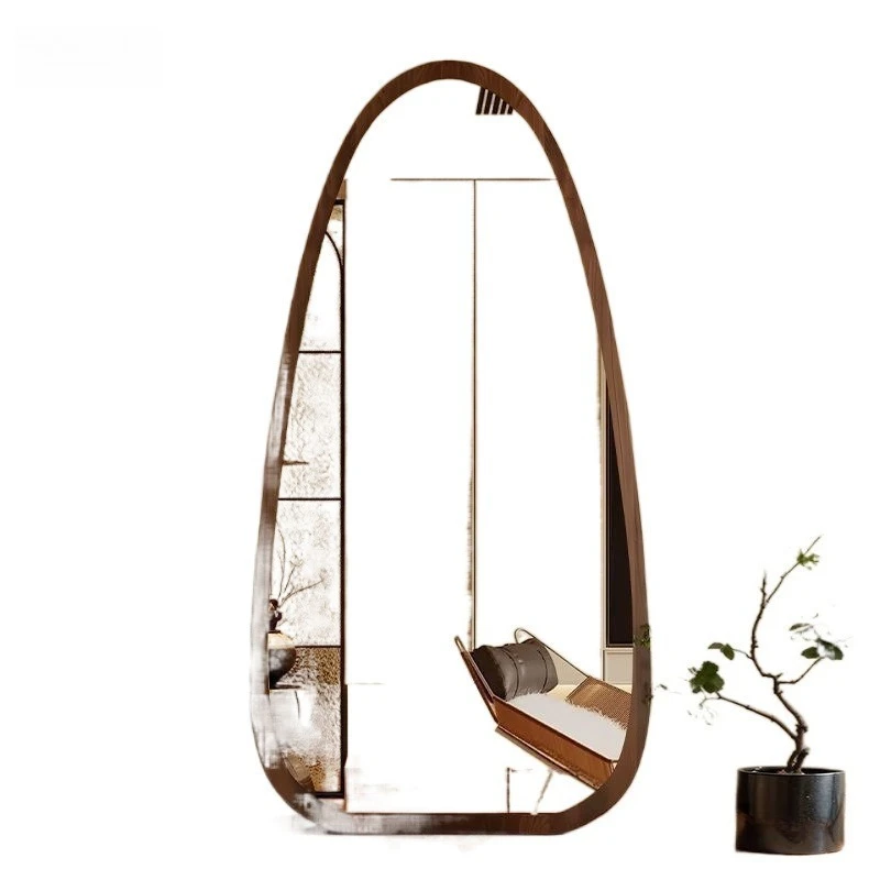 

Full mirror antique household Internet celebrity floor mirror wall hanging high sense fitting mirror girls bedroom