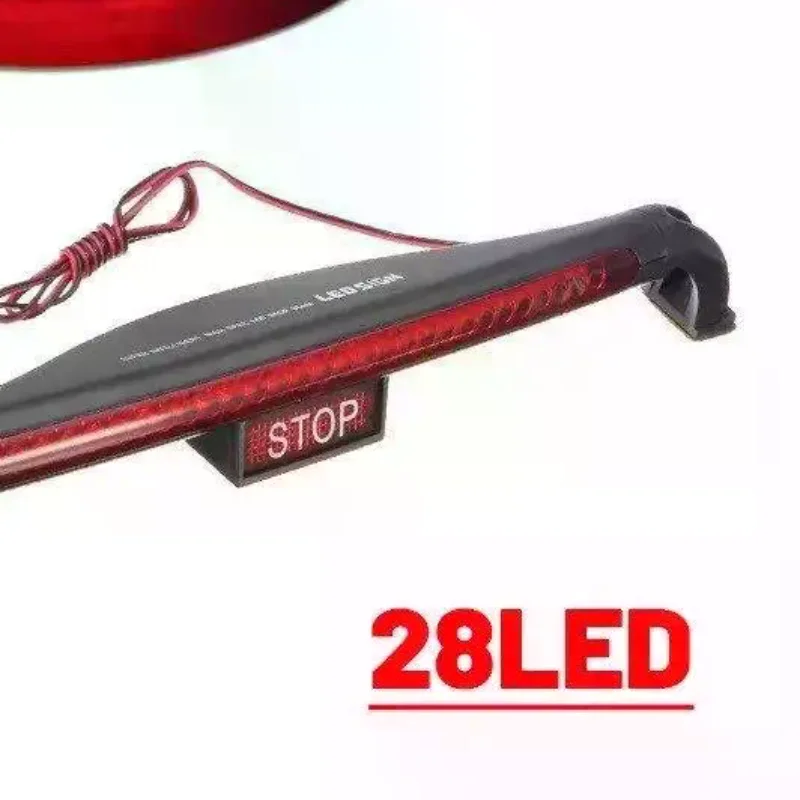 28 LED Additional Car Rear Brake Light Red Waterproof Windshield Taillight High Brightness for Night Driving Safety