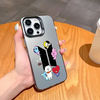 Etui na telefon HOT BAND B-BT2 1 FUNDA do iPhone'a 12 11 13 14 15 16 Max Pro Plus Mini w kolorze srebrnym 6 best sales etui na airpody bt21 - №6