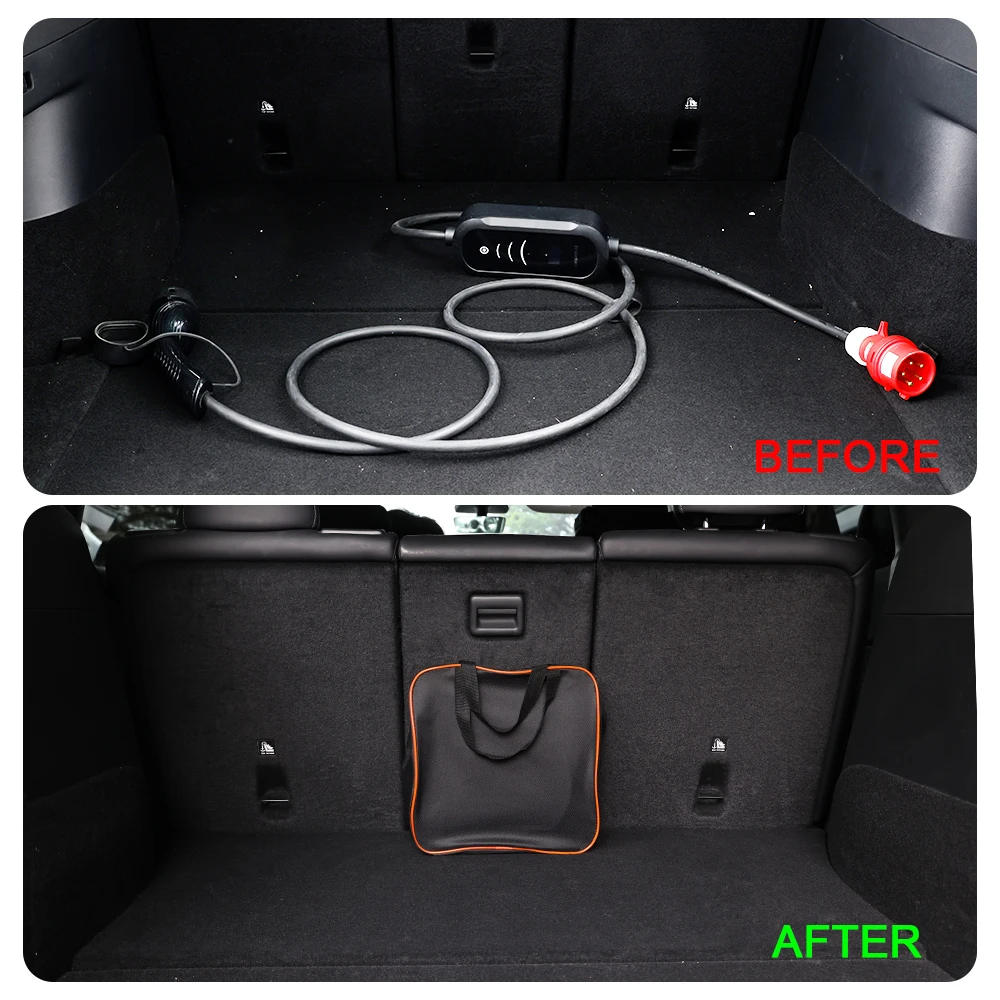 JDMEX Electric Car charger Storage Bag EV Car Charging Cables Carry Bag Portable Charger EVSE Waterproof Storage Bag