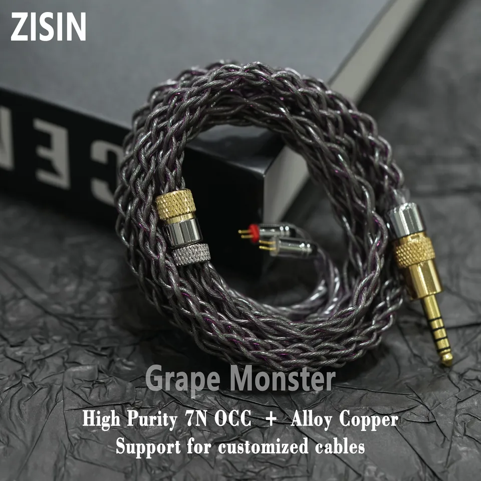 ZiSin -03 7NOCC+Alloy Copper IEM Cable With 2.5/3.5/4.4/6.35mm