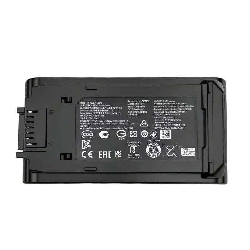 VCA-SBT95 Replacement Battery 2.2Ah For Sam-sung Bespoke Jet Series Cordless Handheld Vacuum Cleaner