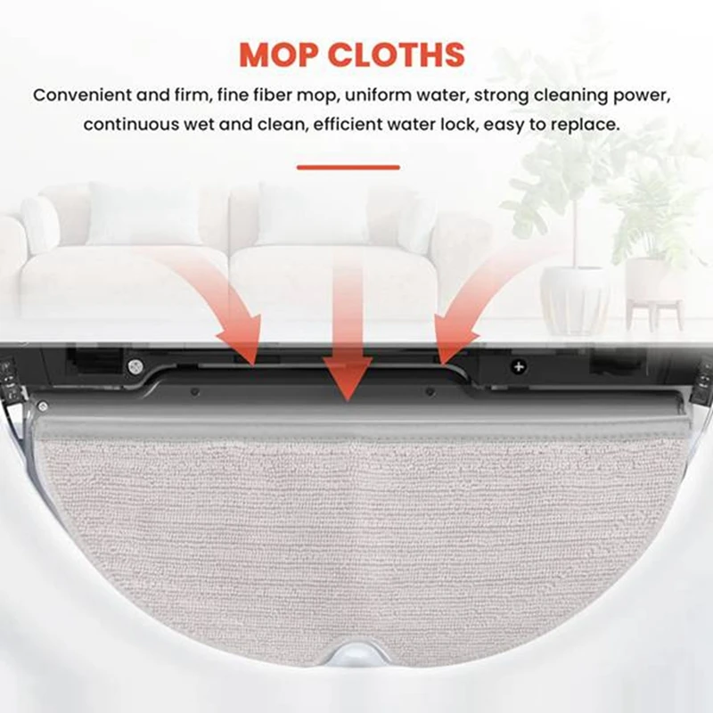 ABMI-9 Pcs For Roborock Q7 / Q7+ / Q7 Max+ Sweeping Robot Main Side Brush Mop Filter Dust Bag Set Cleaner Parts Replacement