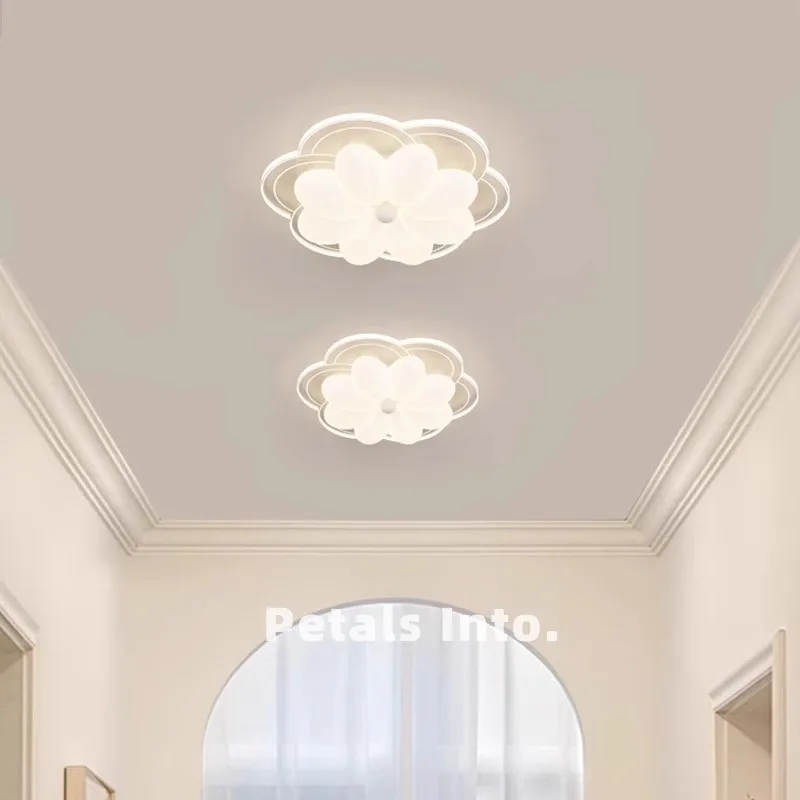 Aisle corridor light simple modern cream wind creative petals balcony entrance ceiling light Internet celebrity explosion entry
