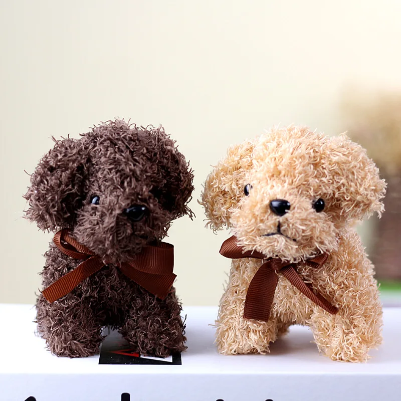 Teddy Dog Plush Stuffed Doll KeyChain Cute Cartoon 11CM Approx. Car Key Holder Bag Pendant Toys for Kids Xmas Gift