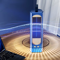 JR Desktop Tower Fan Multi Functional USB Shakeable Head Circular Fan 2000mAh Air Cooler Portable Desktop Fan