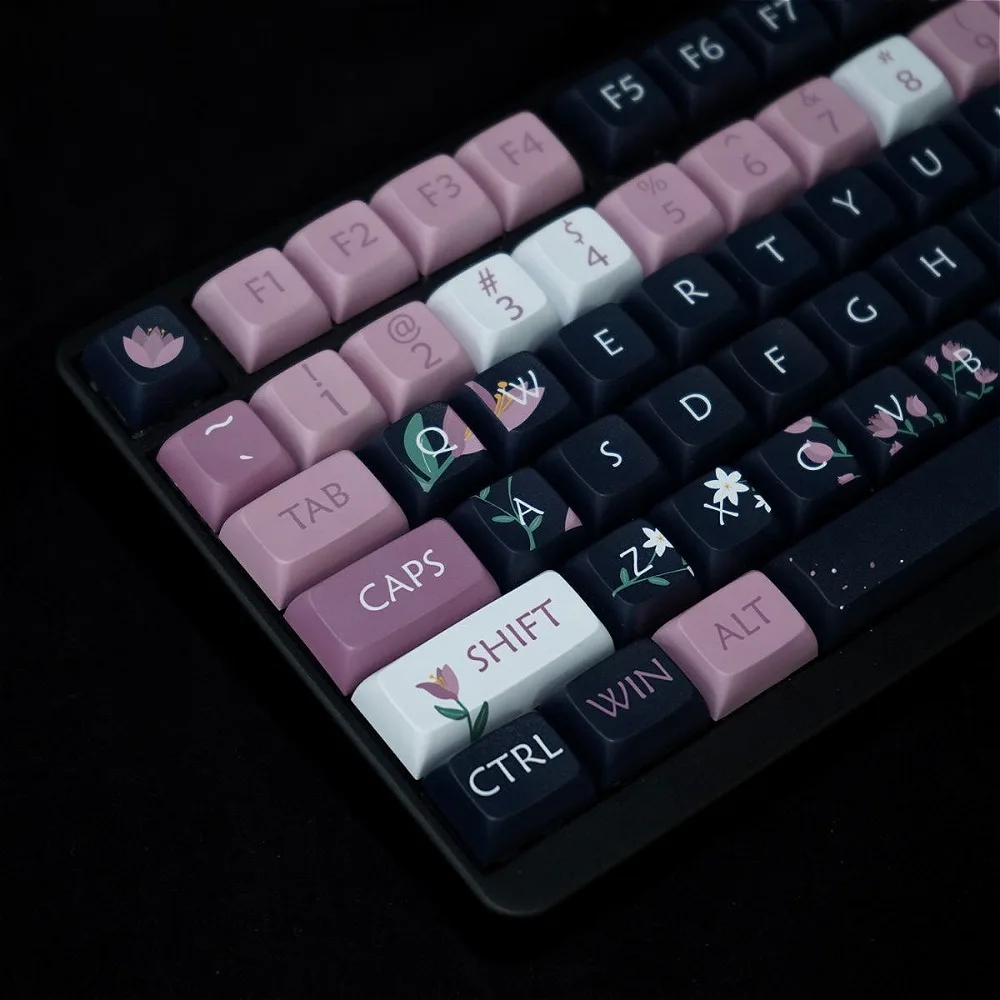 

Flower language, keycaps, small full set, cherry PBT for 61/64/87/104/108Keys GMK67 game mechanical keyboard