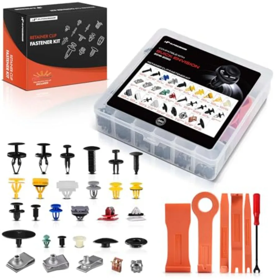 

290PCS 29 Sizes/51 oz Bumper Fender Retainer Clips Kit - Compatible with Buick Encore 2016-2020 - Hood Door Trim Panel Push Pin