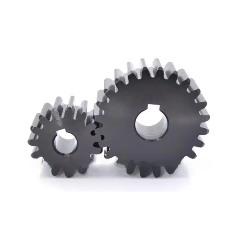 1PCS 45# Steel Spur Gear 2M 2 Module 20/21/22/23/24/25/26/27/28/30/32/34/35/36/38/40 Teeth Flat Cylindrical Gear Bore 12-25mm