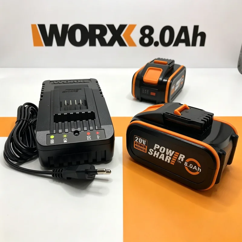 

Original Quality Goods WORX 20V 8.0Ah PRO High Capacity Li-ion Battery, Double Runtime, Compatible with WORX Nitro Series Tools