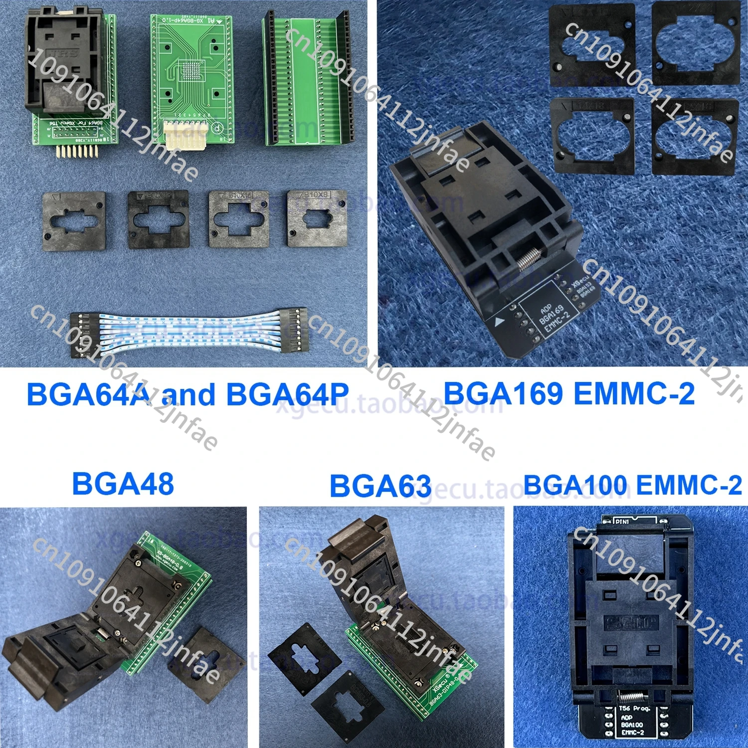 BGA48 BGA63 BGA64 BGA153/169 BGA100 T56 Special, Adapter