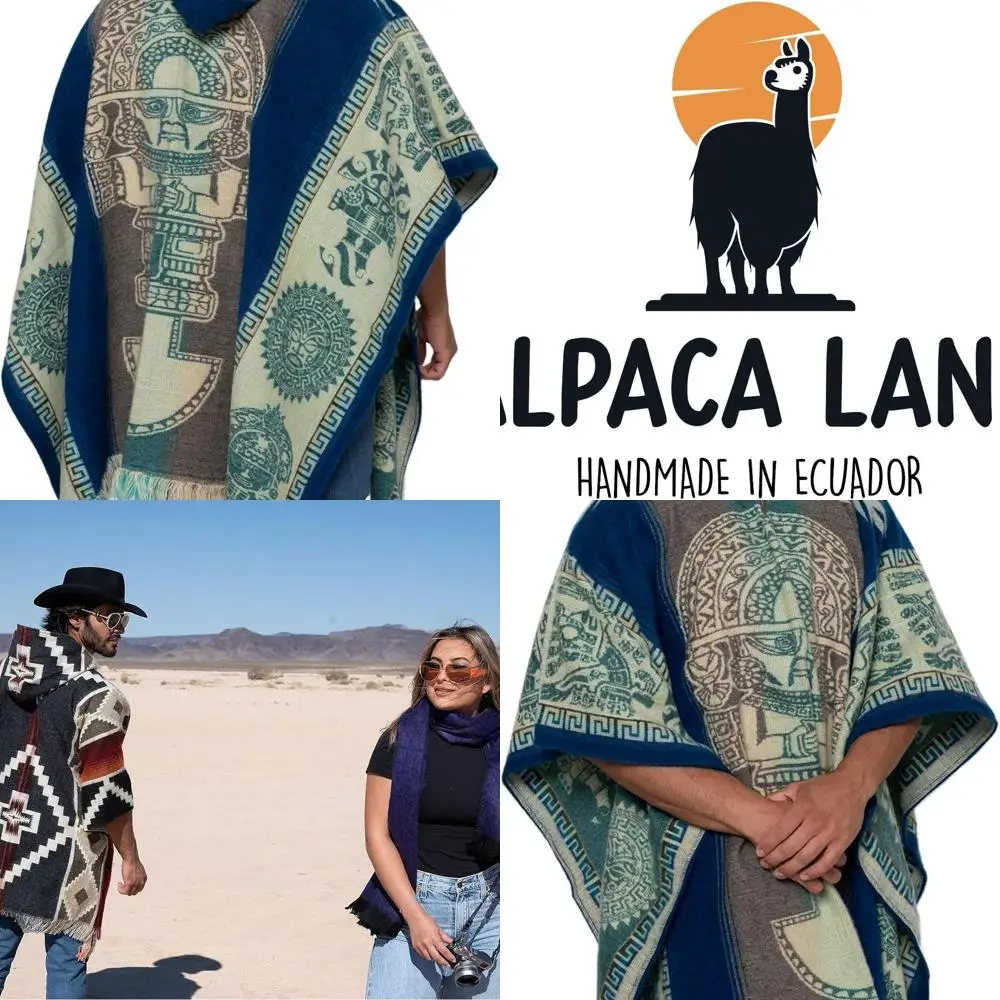 

Ecuadorian Crafted Alpaca Wool Ponchos from Alpaca Land