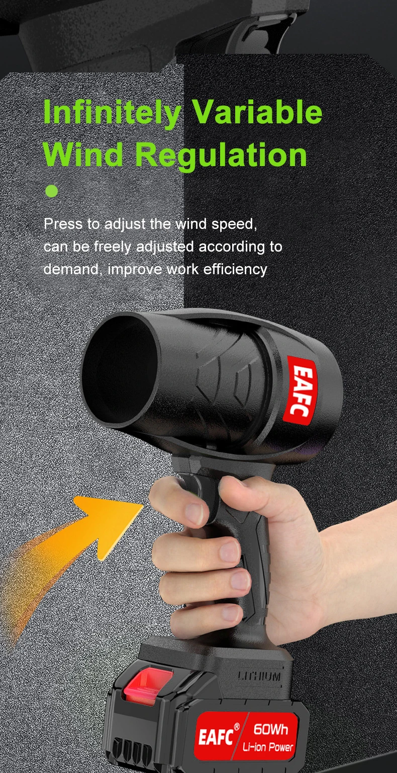 EAFC Vielseitiges Luftpistolen-Werkzeug: EAFC Violent Air Gun zum Blattschneesentfernung und Staubreinigung, 21-V-Batterie, stufenlose Geschwindigkeit – Detail 11