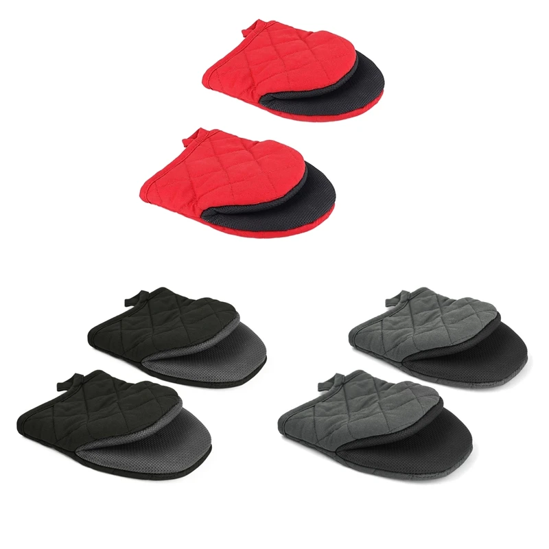 

New-Oven Mitts, Heat Resistant Silicone Kitchen Mini Oven Mitts,Baking Grilling Barbecue Microwave Machine Washable